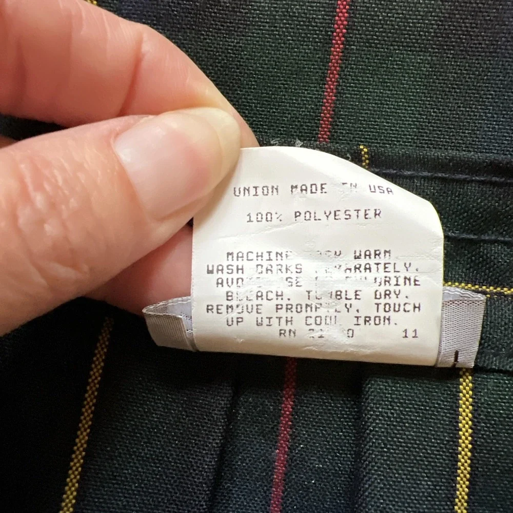 Vtg Dennis Made In USA Women's Size Missy 14 Plaid Skirt Pleated Preppy Academia
